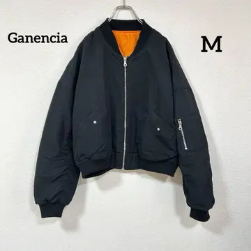 Ganencia 블랙 MA-1 자켓 오렌지 안감 캐주얼