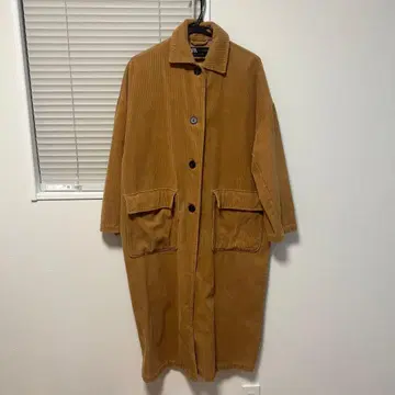 브라운 코듀로이 롱 코트 ZARA