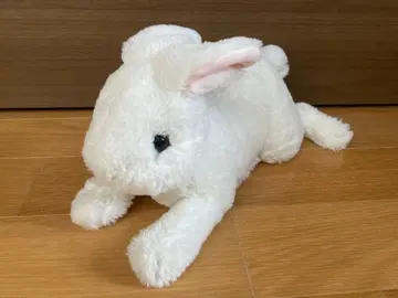 선레몬 무릎 토끼 봉제 인형 화이트