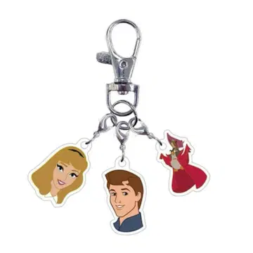 디즈니 프린세스/트리오 아크릴 키링 잠자는 숲속의 미녀 오로라