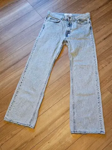 H&M x rokh 라이트 블루 스트레이트 데님