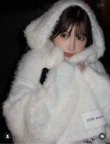 josemoon LAME OVER KNIT LAME KNIT SCARF