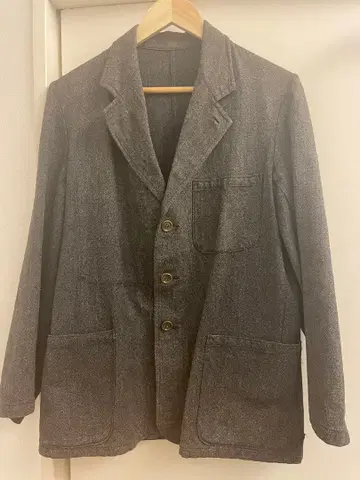 블랙 샴브레이 자켓 프렌치 워크 자켓