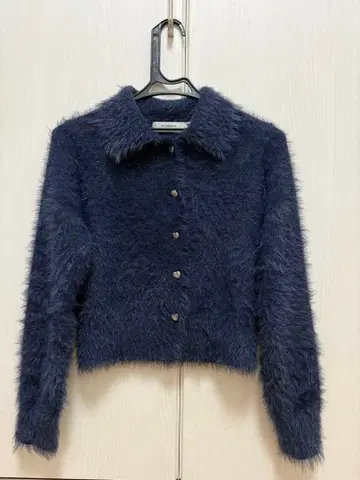 moussy HEART BUTTON FEATHER 가디건