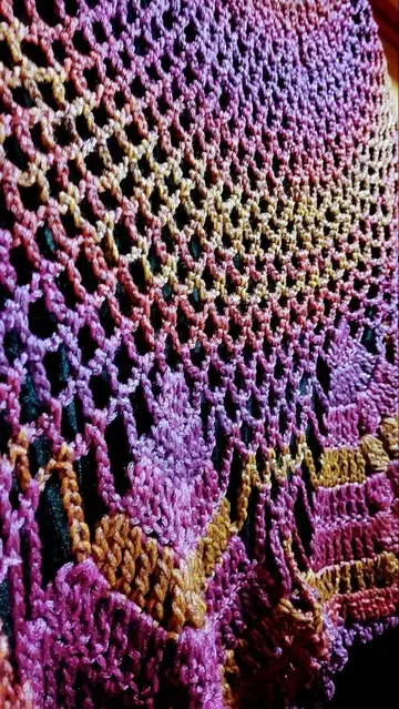 럭셔리 손뜨개질 숄