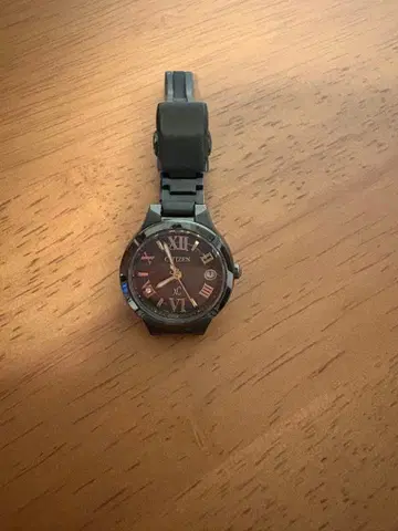 CITIZEN 아날로그 손목시계 다크 브라운