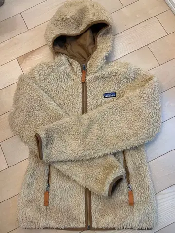Patagonia 플리스 자켓 베이지 후드 부착