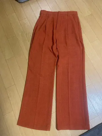 오렌지 와이드 팬츠 허리밴딩 포함