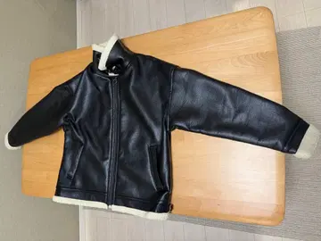 인조 가죽 무스탕 오버 자켓