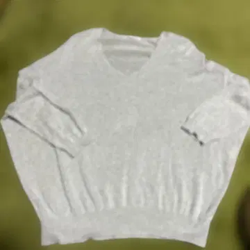 돌먼 슬리브 V넥 니트 프리 사이즈