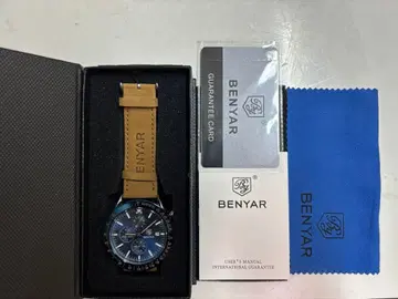 BENYAR ENYAR 파랑 가죽 손목시계