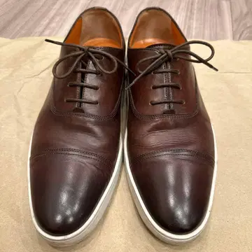 Santoni 가죽 스트레이트 팁 스니커즈 US 10