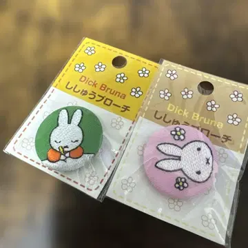 미피 자수 핀 배지 2세트