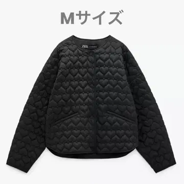 ZARA 블랙 하트 퀼팅 자켓 M