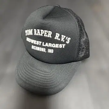 구제 빈티지 메쉬 캡 트래커 캡 블랙