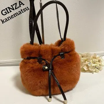 [ 컨디션 최상 ] 긴자 카네마츠 GINZA kanematsu 퍼 숄더백