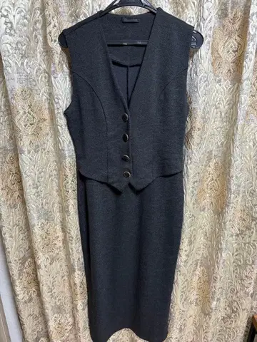 ZARA 슬리브리스 원피스 L 다크 그레이