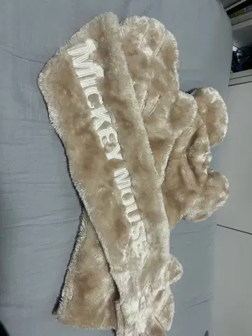 미키마우스 팬 머플러 베이지