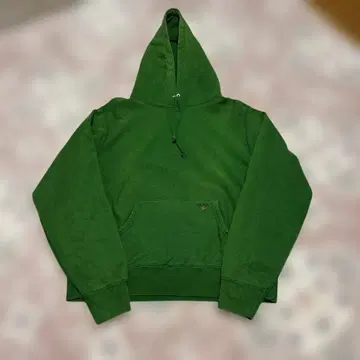 NOAH 그린 컬러 후드 부착 후드티