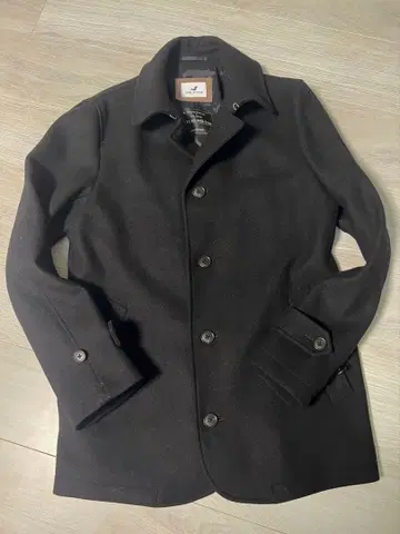 SHIPS JET BLUE 블랙 울 코트