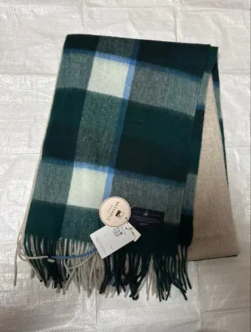 새상품급 데셍 워셔블 울 체크 바이컬러 스톨