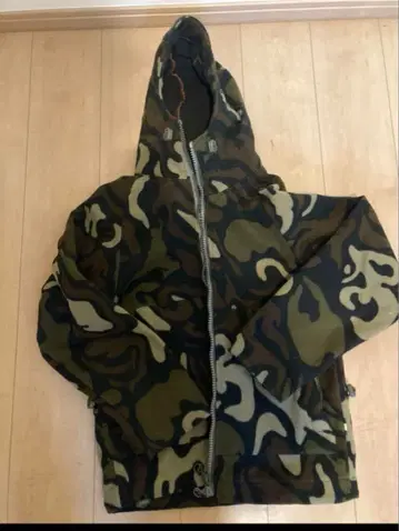 마할리시 카모플라쥬 후드티 90년대 초기 카모플라쥬 집업 플리스