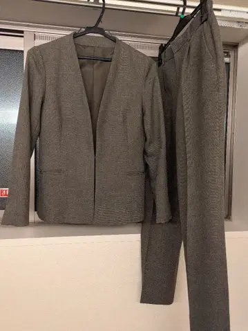 수트 셋업 상하의 세트 카키