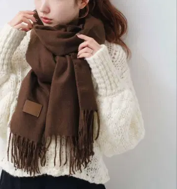 [ 미사용 새상품 ] Kastane 트윌 머플러 브라운
