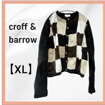 croff & barrow 체크 무늬 가디건 XL