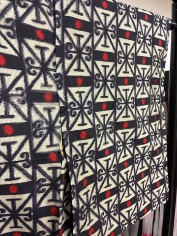 앤티크 명선 기모노 기하학 패턴 레트로