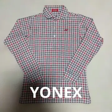 YONEX 체크 무늬 긴팔 셔츠