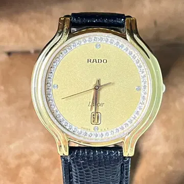 RADO 플로렌스 다이아 손목시계 골드/블랙 케이스 포함