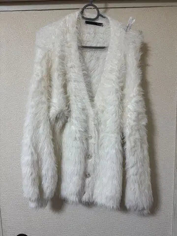 heather 샤기 니트 가디건 헤더