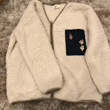 HAPINS 플리스 자켓 아이보리 칩과 데일