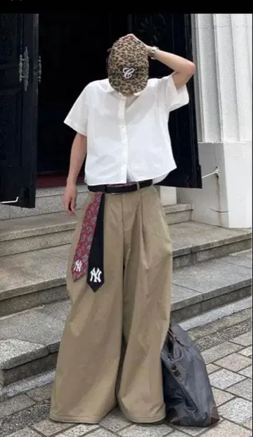 Push push Khaki Pants 베이지 와이드 팬츠