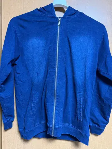 네이비 풀 집업 후드티