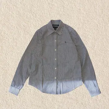 랄프 로렌 새상품급 스트라이프 셔츠 S 여성용 고급 심플