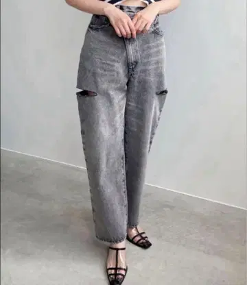 COCODEAL 코코딜 리메이크 허리 컷오프 데님