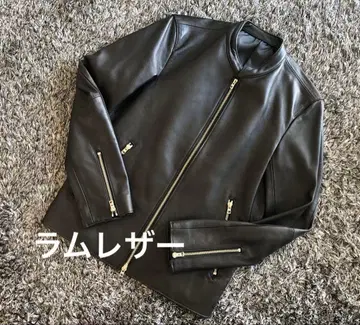 Y2K 00s archive black 램 가죽 자켓 가죽