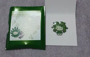 [ 미사용 새상품 ] 일본관 헬로키티 시크릿 핀 배지 보우아오노리