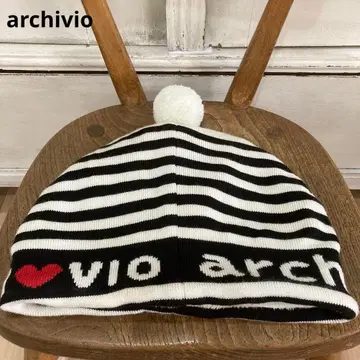 archivio 알치비오 니트 모자 캡 보더 폼폼 골프