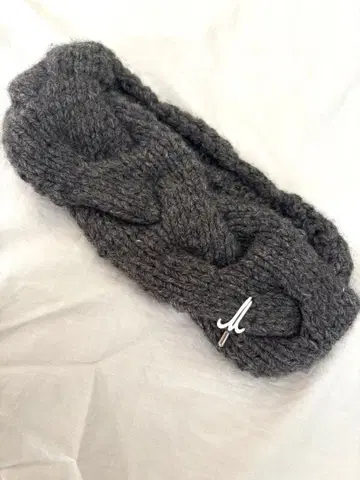 뮐바우어 니트 헤어밴드 다크 그레이 뜨개질 헤어밴드 핑 포함