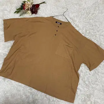 새상품급 [ kutir/틸 ] 브라운 헨리넥 T셔츠(L) 빅