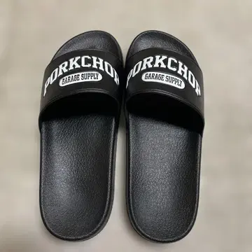 PORKCHOP 차고 서플라이 슬라이드 샌들 블랙