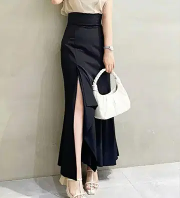 코코딜 와이드 벨트 부착 아지메 머메이드 스커트