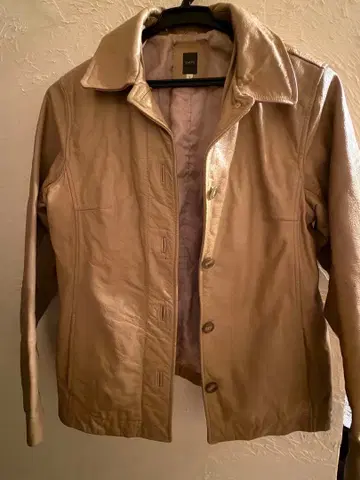 SHIPS 베이지 가죽 자켓