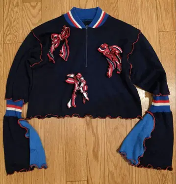 [ 구제 의류 리메이크 ] 리본 상의