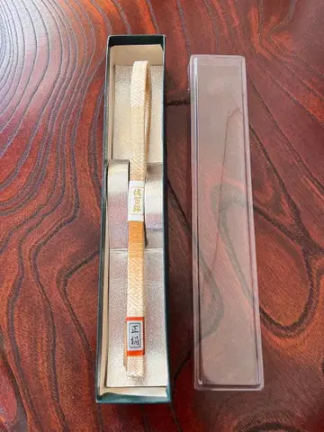 골드 컬러 실크 허리띠 박스형 사가니시키