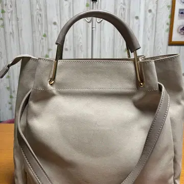 베이지 스웨이드풍 토트백 2way 숄더백 새상품급