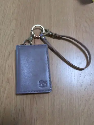 IL BISONTE 패스 케이스 교통카드 지갑 브라운